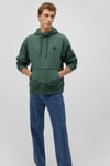 Pamuk Karışımlı Loose Fit Kapüşonlu Şardonlu Erkek Sweat 065809-71580 YEŞİL