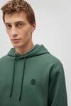 Pamuk Karışımlı Loose Fit Kapüşonlu Şardonlu Erkek Sweat 065809-71580 YEŞİL