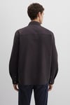 Pamuk Karışımlı Loose Fit Uzun Kollu Erkek Gömlek 0211751-91404 SİYAH