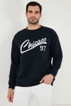 Pamuk Karışımlı Regular Fit Bisiklet Yaka Erkek Sweat 5905468S İNDİGO