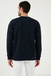 Pamuk Karışımlı Regular Fit Bisiklet Yaka Erkek Sweat 5905468S İNDİGO