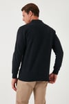 Pamuk Karışımlı Regular Fit Erkek Polo Yaka Kazak 456223 ANTRASİT
