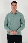Pamuk Karışımlı Regular Fit Erkek Polo Yaka Kazak 456223 ÇAĞLA