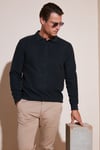 Pamuk Karışımlı Regular Fit Erkek Polo Yaka Kazak 456223 ANTRASİT
