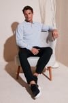 Pamuk Karışımlı Regular Fit Erkek Polo Yaka Kazak 456223 AÇIK GRİ