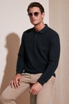 Pamuk Karışımlı Regular Fit Erkek Polo Yaka Kazak 456223 ANTRASİT