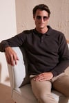Pamuk Karışımlı Regular Fit Erkek Polo Yaka Kazak 456223 KAHVE
