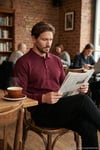 Pamuk Karışımlı Regular Fit Erkek Polo Yaka Kazak 456223 MÜRDÜM
