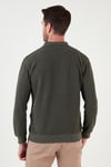 Pamuk Karışımlı Regular Fit Erkek Polo Yaka Kazak 456223 HAKİ