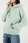 Pamuk Karışımlı Regular Fit Kapüşonlu Kadın Sweat 001U6-0001 FISTIK YEŞİL