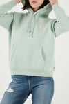 Pamuk Karışımlı Regular Fit Kapüşonlu Kadın Sweat 001U6-0001 FISTIK YEŞİL