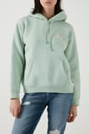 Pamuk Karışımlı Regular Fit Kapüşonlu Kadın Sweat 001U6-0001 FISTIK YEŞİL