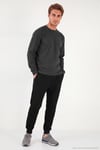 Pamuk Karışımlı Relaxed Fit Bisiklet Yaka Erkek Sweat 5905837 ANTRASİT