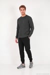 Pamuk Karışımlı Relaxed Fit Bisiklet Yaka Erkek Sweat 5905837 ANTRASİT