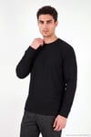 Pamuk Karışımlı Relaxed Fit Bisiklet Yaka Erkek Sweat 5905837 SİYAH
