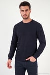 Pamuk Karışımlı Relaxed Fit Bisiklet Yaka Erkek Sweat 5905837 LACİVERT