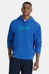 Pamuk Karışımlı Relaxed Fit Kanguru Cepli Kapüşonlu Logolu Erkek Sweat 38479-0355 SAKS