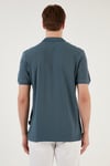 Pamuk Regular Fit Düğmeli 2'li Paket Erkek Polo Yaka T Shirt 5902127S2 Petrol-Petrol