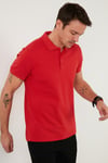 Pamuk Regular Fit Düğmeli 2'li Paket Erkek Polo Yaka T Shirt 5902127S2 Kırmızı-Kırmızı