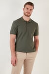 Pamuk Regular Fit Düğmeli 2'li Paket Erkek Polo Yaka T Shirt 5902127S2 Haki-Haki