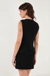 Pamuk ve Yün Karışımlı Slim Fit Bisiklet Yaka Tüvit Kadın Yelek 611YE00059 SİYAH