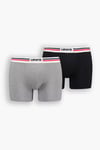 Pamuklu 2 Pack Erkek Boxer 37149-0826 GRİ-SİYAH