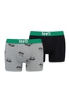 Pamuklu 2 Pack Erkek Boxer 37149-0866 SİYAH-GRİ