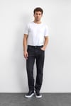 Pamuklu Baggy Fit Normal Bel Düz Paça Jeans Erkek Kot Pantolon B35W35001 102 SİYAH