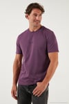 Pamuklu Baskılı Regular Fit Bisiklet Yaka Erkek T Shirt 59020205 MÜRDÜM