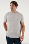 Pamuklu Baskılı Regular Fit Bisiklet Yaka Erkek T Shirt 59020205 KÜL