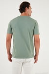 Pamuklu Baskılı Regular Fit Bisiklet Yaka Erkek T Shirt 59020205 ELMA YEŞİLİ