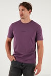 Pamuklu Baskılı Regular Fit Bisiklet Yaka Erkek T Shirt 59020205 MÜRDÜM