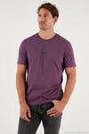 Pamuklu Baskılı Regular Fit Bisiklet Yaka Erkek T Shirt 59020205 MÜRDÜM