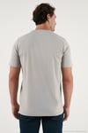 Pamuklu Baskılı Regular Fit Bisiklet Yaka Erkek T Shirt 59020205 KÜL