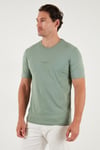 Pamuklu Baskılı Regular Fit Bisiklet Yaka Erkek T Shirt 59020205 ELMA YEŞİLİ