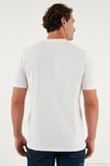 Pamuklu Baskılı Regular Fit Bisiklet Yaka Erkek T Shirt 59020205 EKRU