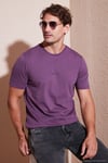 Pamuklu Baskılı Regular Fit Bisiklet Yaka Erkek T Shirt 59020205 MÜRDÜM