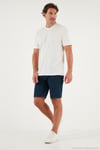 Pamuklu Baskılı Regular Fit Bisiklet Yaka Erkek T Shirt 59020205 EKRU