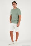 Pamuklu Baskılı Regular Fit Bisiklet Yaka Erkek T Shirt 59020205 ELMA YEŞİLİ