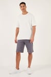 Pamuklu Belden Bağlamalı Cepli Regular Fit Erkek Short 5908042 ANTRASİT