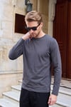 Pamuklu Bisiklet Yaka Basic Erkek Sweat 59050742 ANTRASİT