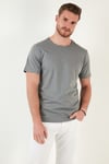 Pamuklu Bisiklet Yaka Basic Erkek T Shirt 59020001 AÇIK HAKİ