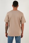 Pamuklu Bisiklet Yaka Basic Erkek T Shirt 59020001 VİZON