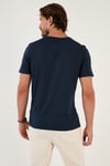 Pamuklu Bisiklet Yaka Basic Erkek T Shirt 59020001 İNDİGO
