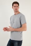 Pamuklu Bisiklet Yaka Basic Erkek T Shirt 59020001 AÇIK GRİ