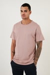 Pamuklu Bisiklet Yaka Basic Erkek T Shirt 59020001 PUDRA