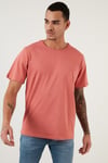 Pamuklu Bisiklet Yaka Basic Erkek T Shirt 59020001 KİREMİT