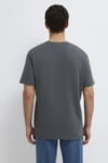 Pamuklu Bisiklet Yaka Basic Erkek T Shirt 0612731-70088 KOYU GRİ
