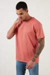 Pamuklu Bisiklet Yaka Basic Erkek T Shirt 59020001 KİREMİT