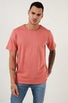 Pamuklu Bisiklet Yaka Basic Erkek T Shirt 59020001 KİREMİT